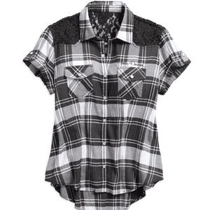 Harley-Davidson Plaid Short Sleeve Button Shirt 3W